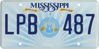 MS license plate LPB487