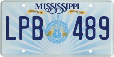 MS license plate LPB489