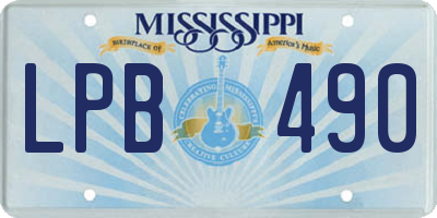 MS license plate LPB490