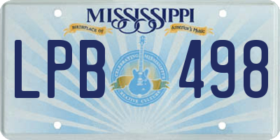 MS license plate LPB498