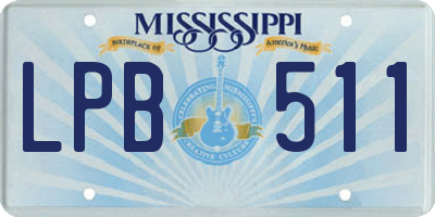 MS license plate LPB511