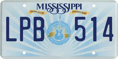 MS license plate LPB514
