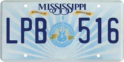 MS license plate LPB516