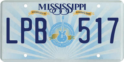 MS license plate LPB517