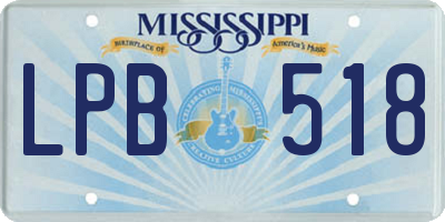 MS license plate LPB518