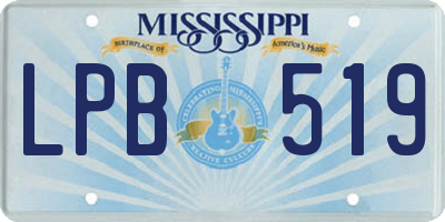 MS license plate LPB519