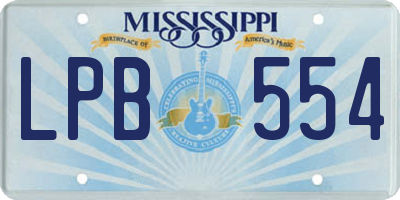 MS license plate LPB554