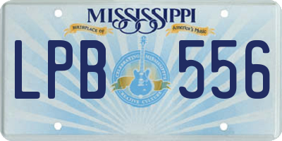 MS license plate LPB556