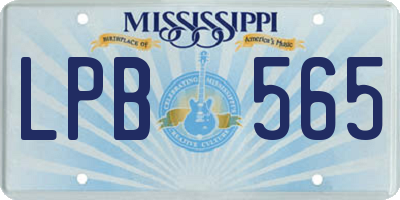 MS license plate LPB565