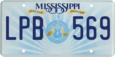 MS license plate LPB569