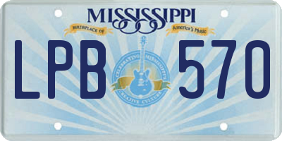 MS license plate LPB570
