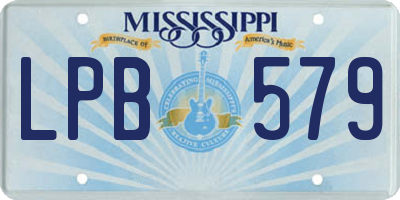 MS license plate LPB579