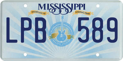 MS license plate LPB589