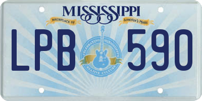 MS license plate LPB590