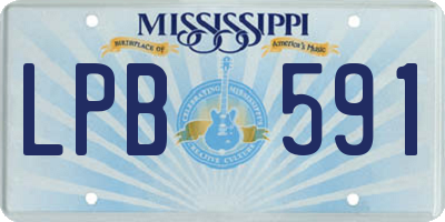 MS license plate LPB591