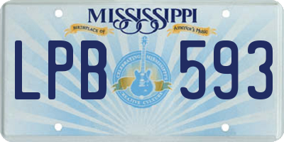 MS license plate LPB593