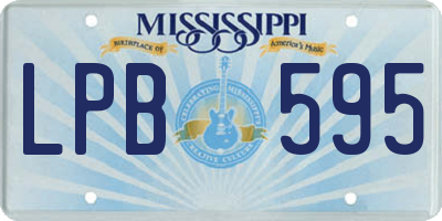 MS license plate LPB595
