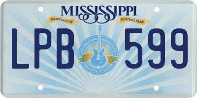 MS license plate LPB599