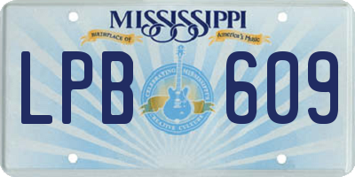 MS license plate LPB609