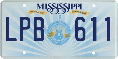 MS license plate LPB611