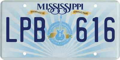 MS license plate LPB616