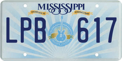 MS license plate LPB617