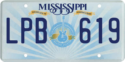 MS license plate LPB619