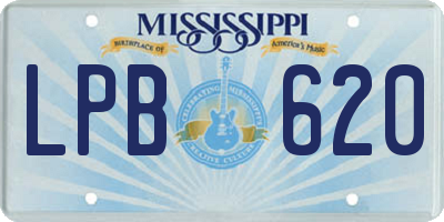 MS license plate LPB620
