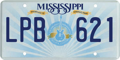 MS license plate LPB621