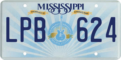 MS license plate LPB624
