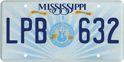 MS license plate LPB632
