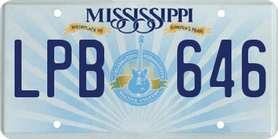 MS license plate LPB646