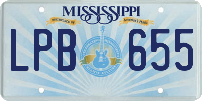 MS license plate LPB655