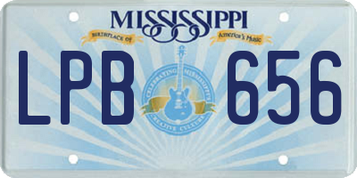 MS license plate LPB656