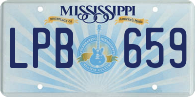 MS license plate LPB659