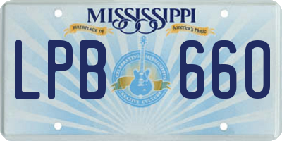 MS license plate LPB660