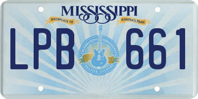 MS license plate LPB661