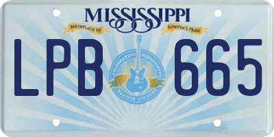 MS license plate LPB665
