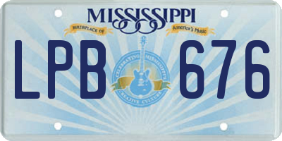 MS license plate LPB676