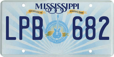 MS license plate LPB682