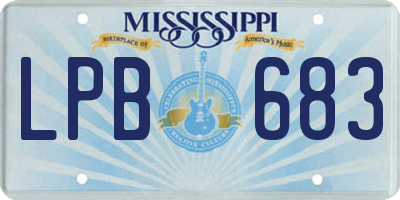 MS license plate LPB683