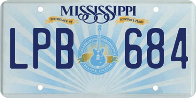 MS license plate LPB684