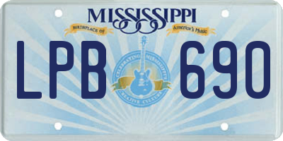 MS license plate LPB690