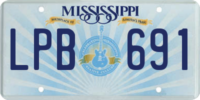 MS license plate LPB691
