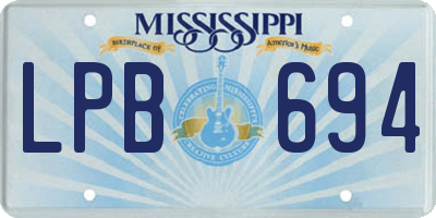 MS license plate LPB694