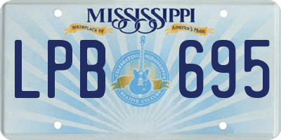 MS license plate LPB695