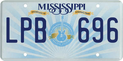 MS license plate LPB696