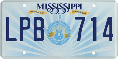 MS license plate LPB714