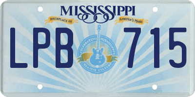 MS license plate LPB715
