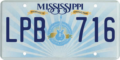 MS license plate LPB716